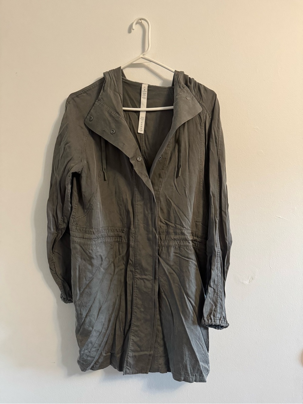 lululemon athletica Olive Gray Hooded Utility Jacket